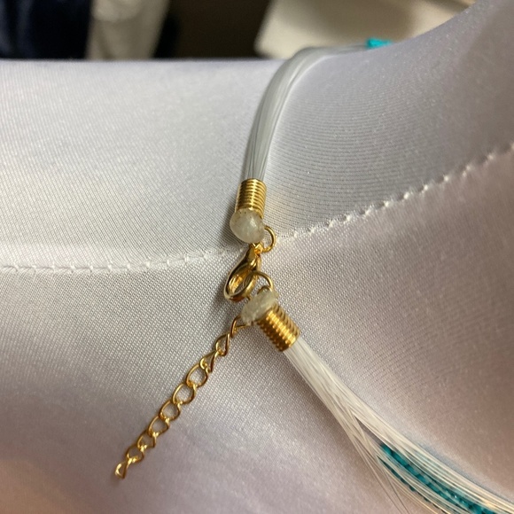 New Blue Beaded Multi Strand Necklace - Picture 3 of 3